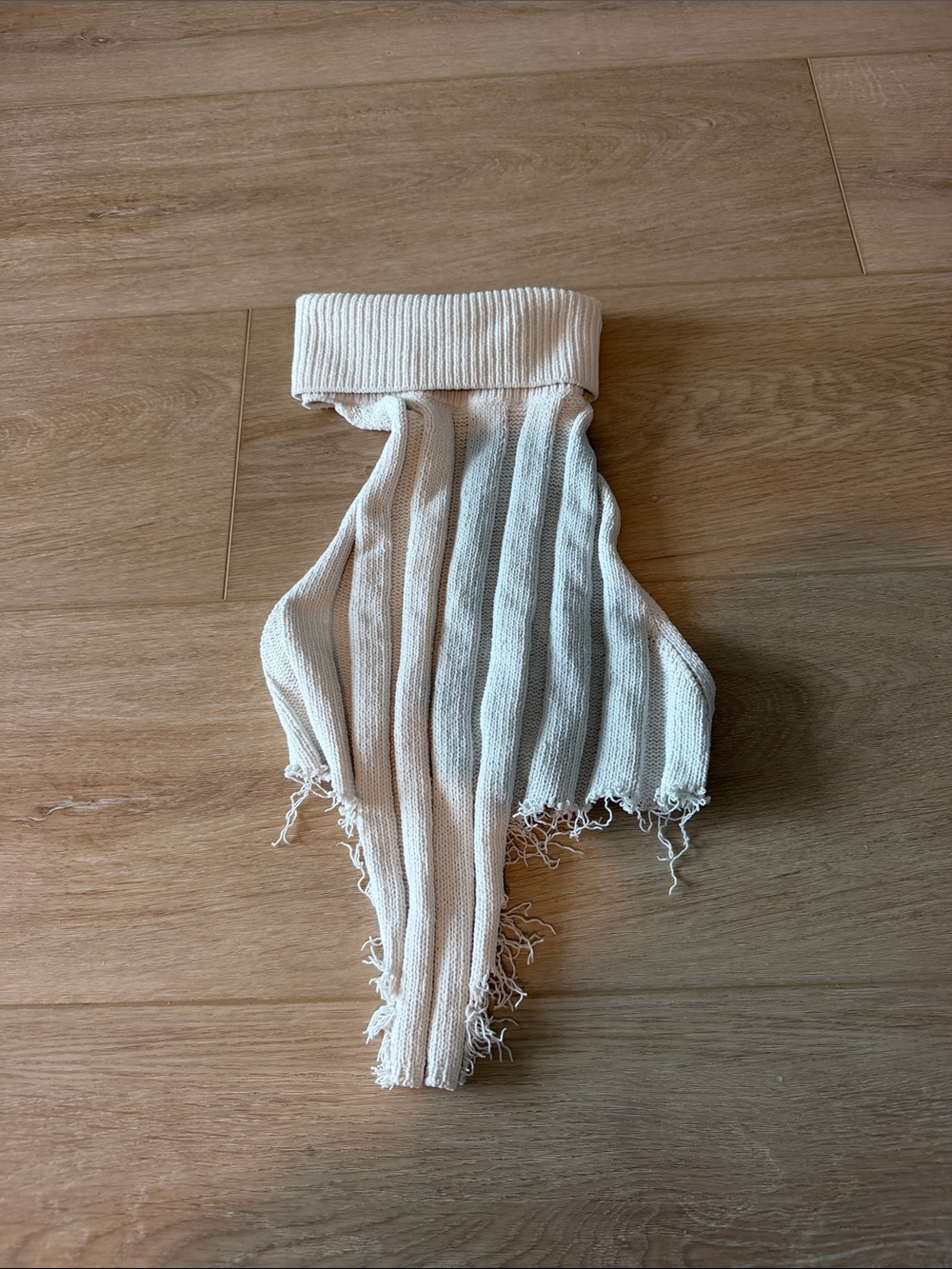 Zara Cream Ribbed Knit Accent Cover